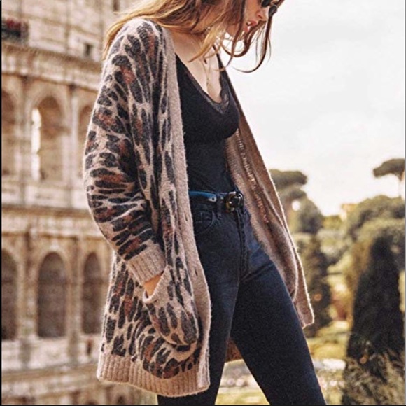 Rails Oslo Cardigan In Leopard Dress 